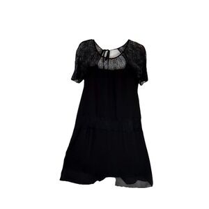 chinese dress ladies BCBGMAXAZRIA Silk Lace Black Dress  Runway Catalog